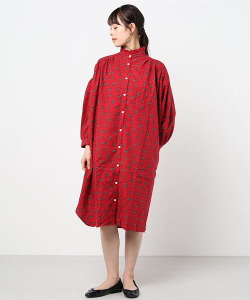 セール 花柄ネルフリルスタンドカラーワンピース ワンピース Sandy サンディー のファッション通販 Zozotown