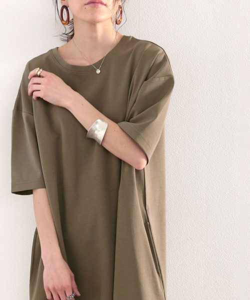 綿100%ゆるっと、大人のためのリラックスワンピ。