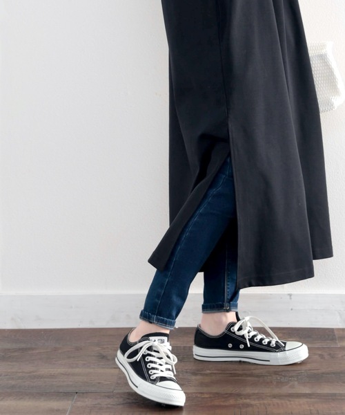 綿100%ゆるっと、大人のためのリラックスワンピ。