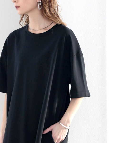 綿100%ゆるっと、大人のためのリラックスワンピ。