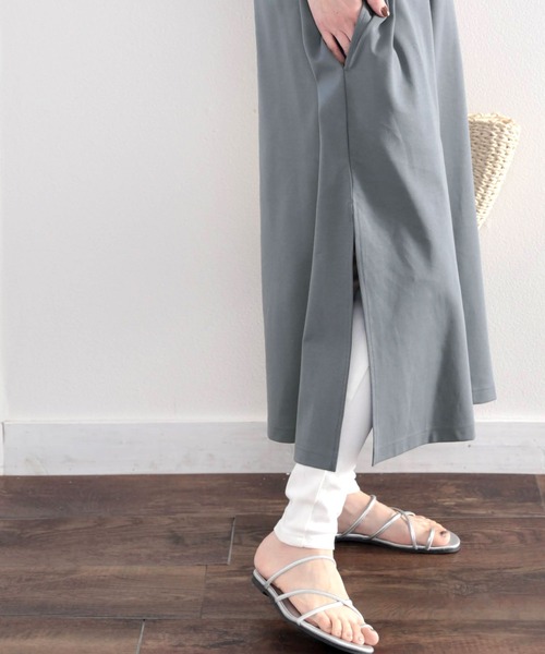 綿100%ゆるっと、大人のためのリラックスワンピ。