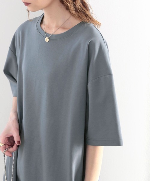綿100%ゆるっと、大人のためのリラックスワンピ。