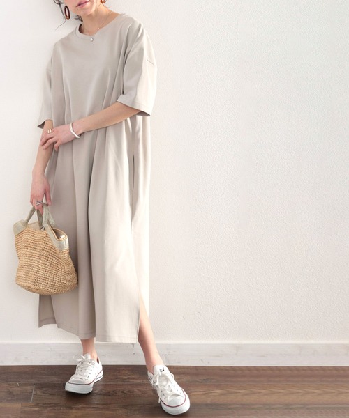 classicalelf(クラシカルエルフ)の「綿100% ゆるっと、大人のためのリラックスワンピ。(ワンピース・レディース・ブラック/ベージュ/ブラウン/ブルー・MEDIUM/LARGE/X-LARGE/SMALL)」の21枚目の写真