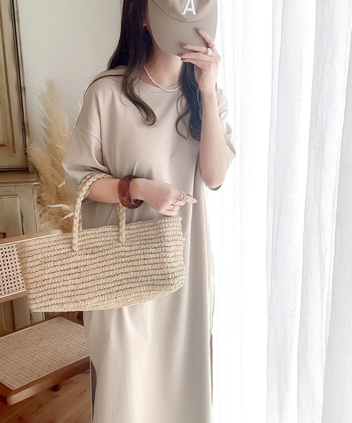 classicalelf(クラシカルエルフ)の「綿100% ゆるっと、大人のためのリラックスワンピ。(ワンピース・レディース・ブラック/ベージュ/ブラウン/ブルー・MEDIUM/LARGE/X-LARGE/SMALL)」の18枚目の写真