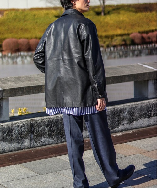 EDIFICE（エディフィス）の「カウレザー カバーオール（カバーオール