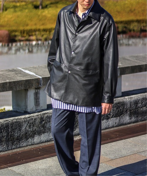 EDIFICE（エディフィス）の「カウレザー カバーオール（カバーオール