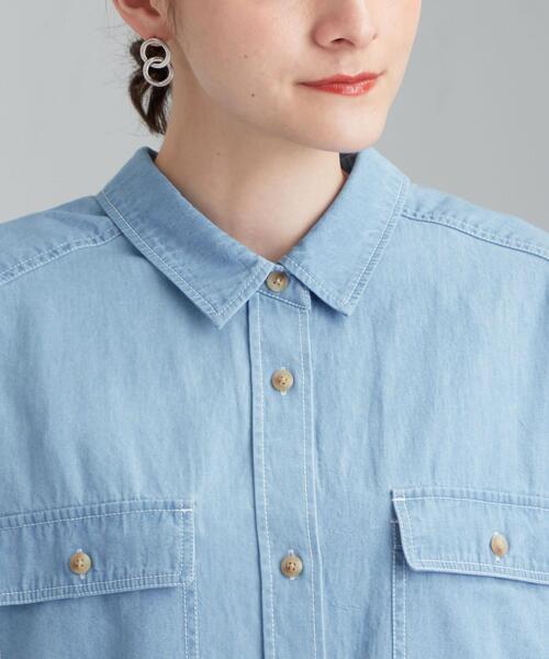 タグ付き未使用♡ 25SS グリーンレーベルリラクシング デニムシャツ 完売色 タグ付き未使用♡ 25SS グリーンレーベルリラクシング デニムシャツ 完売色