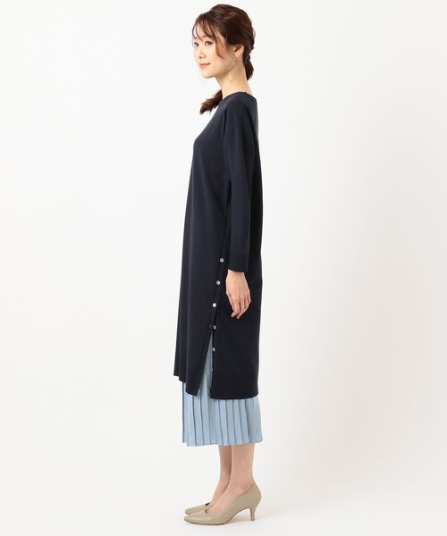 J.PRESS（ジェイプレス）の「【洗える】ワンピ＋プリーツスカート ツインセットワンピース（ワンピース・レディース・ライトグレー系/ネイビー系/ベージュ系・11/9）」の11枚目の写真