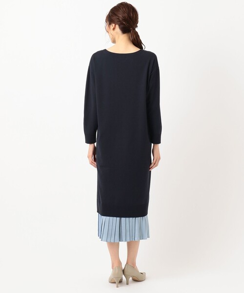 J.PRESS（ジェイプレス）の「【洗える】ワンピ＋プリーツスカート ツインセットワンピース（ワンピース・レディース・ライトグレー系/ネイビー系/ベージュ系・11/9）」の12枚目の写真