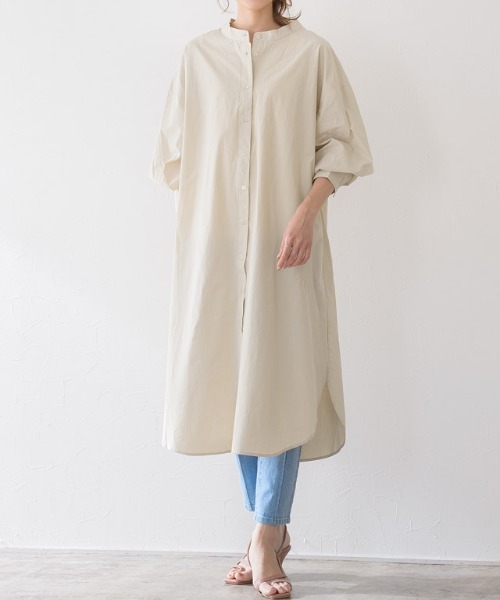 Pierrot（ピエロ）の「2wayレースアップシャツワンピース（シャツワンピース・レディース・ベージュ/ミント/オフホワイト・M）」の17枚目の写真