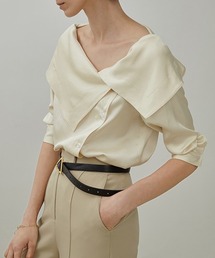【UNSPOKEN】Big lapel blouse UX20S649chw