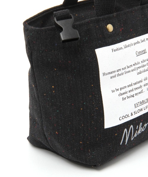niko and...（ニコアンド）の「オリジナルリカバーニコロゴトートショルダーバッグ（トートバッグ・レディース・ホワイト/ブラック/グレー・0）」の5枚目の写真