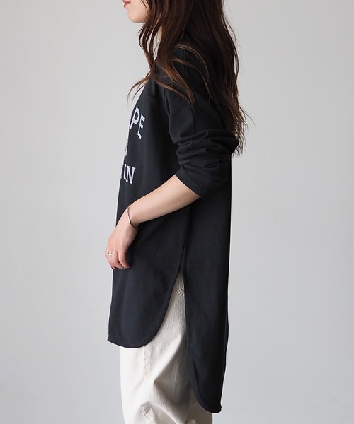 Riberry（リベリー）の「FAIRHOPE フットボールTシャツ/カレッジTシャツ（Tシャツ/カットソー・レディース・オフホワイト/スミクロ/モカ/ブルー/グリーン/ピンク/ホワイト×グリーン/ホワイト×ブラック・FREE）」の18枚目の写真