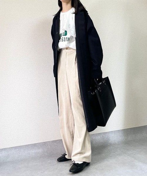 Riberry（リベリー）の「FAIRHOPE フットボールTシャツ/カレッジTシャツ（Tシャツ/カットソー・レディース・オフホワイト/スミクロ/モカ/ブルー/グリーン/ピンク/ホワイト×グリーン/ホワイト×ブラック・FREE）」の9枚目の写真