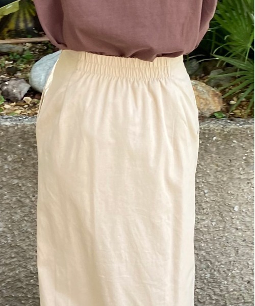 AZUL ENCANTO（アズールエンカント）の「リネンライクロングスカート（スカート・レディース・アイボリー/ベージュ・FREE）」の19枚目の写真