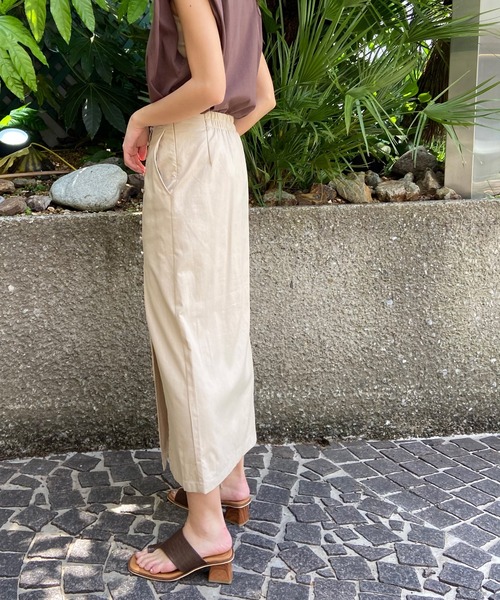 AZUL ENCANTO（アズールエンカント）の「リネンライクロングスカート（スカート・レディース・アイボリー/ベージュ・FREE）」の14枚目の写真