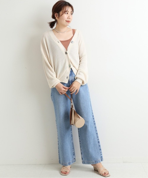 IENA LEUVEN LINEN カーディガン