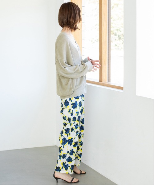 IENA（イエナ）の「LEUVEN LINEN カーディガン◆（カーディガン/ボレロ・レディース・モスグリーン/アイボリー/イエロー・FREE）」の6枚目の写真