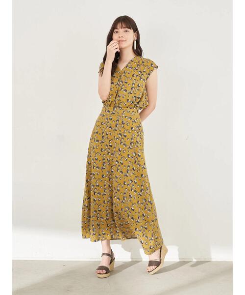 YECCA VECCA（イェッカヴェッカ）の「花柄ロングスカート　＊（スカート・レディース・ネイビー/マスタード・SMALL/MEDIUM）」の8枚目の写真