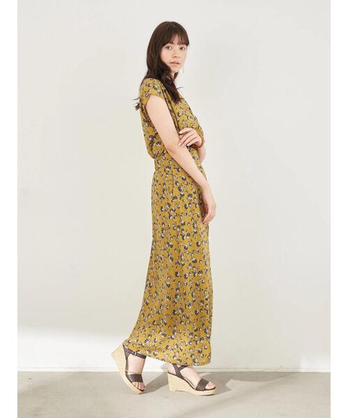 YECCA VECCA（イェッカヴェッカ）の「花柄ロングスカート　＊（スカート・レディース・ネイビー/マスタード・SMALL/MEDIUM）」の10枚目の写真