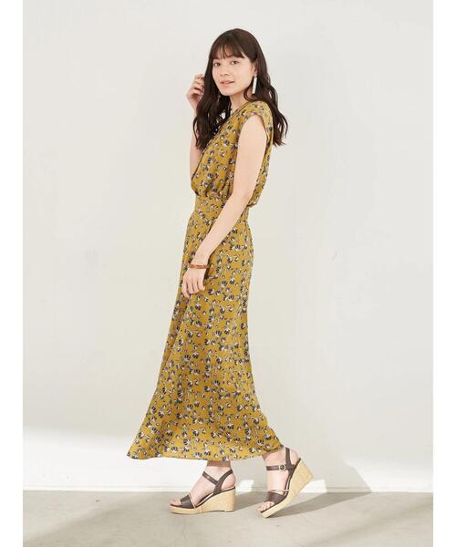 YECCA VECCA（イェッカヴェッカ）の「花柄ロングスカート　＊（スカート・レディース・ネイビー/マスタード・SMALL/MEDIUM）」の11枚目の写真