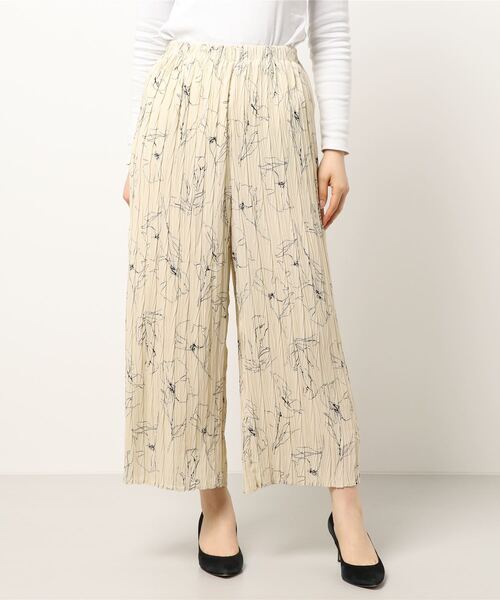 Te chichi TERRASSE(テチチテラス)の「柄アソートプリーツ加工パンツ(その他パンツ・レディース・ベージュ/ネイビー/ブラック/グリーン・フリ-)」の3枚目の写真