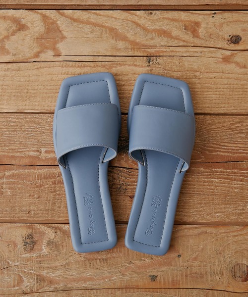 CIAOPANIC TYPY(チャオパニックティピー)の「スクエアトゥフラットサンダル(サンダル・レディース・ブラック/ブラウン/ゴールド/ブルー・38/36/37)」の10枚目の写真