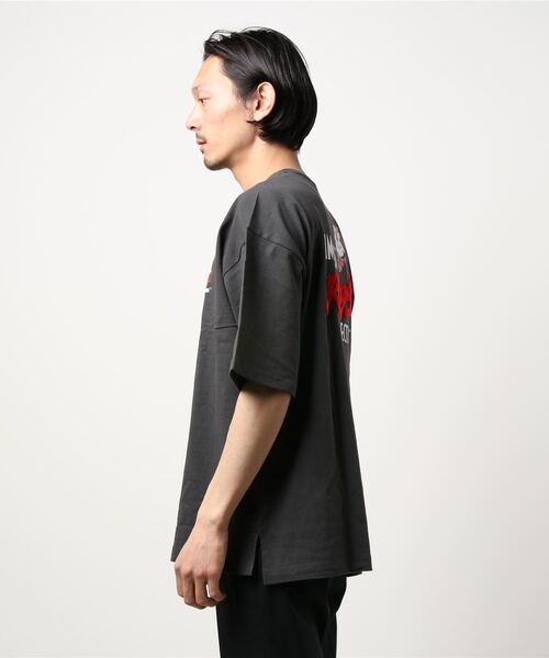 LB/S （エルビーエス）の「【Kellogg 's/ケロッグ 】サガラ刺繍　ビッグシルエット　バックプリント　ブランドロゴ　Tシャツ（Tシャツ/カットソー・メンズ・チャコールグレー/ホワイト/イエロー・LARGE/MEDIUM）」の7枚目の写真