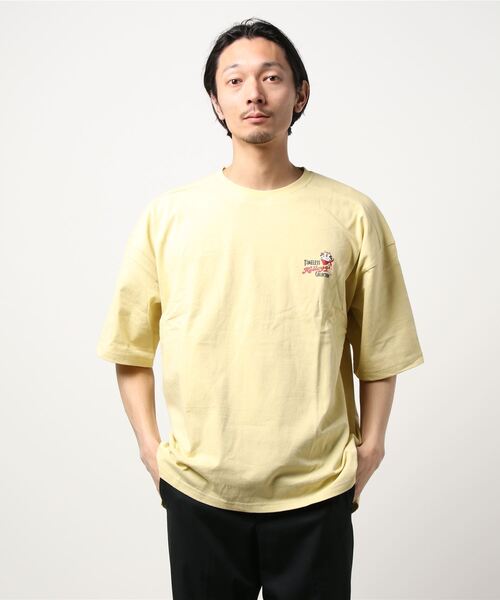 LB/S （エルビーエス）の「【Kellogg 's/ケロッグ 】サガラ刺繍　ビッグシルエット　バックプリント　ブランドロゴ　Tシャツ（Tシャツ/カットソー・メンズ・チャコールグレー/ホワイト/イエロー・LARGE/MEDIUM）」の6枚目の写真