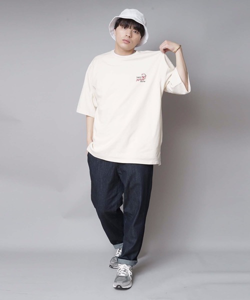 LB/S （エルビーエス）の「【Kellogg 's/ケロッグ 】サガラ刺繍　ビッグシルエット　バックプリント　ブランドロゴ　Tシャツ（Tシャツ/カットソー・メンズ・チャコールグレー/ホワイト/イエロー・LARGE/MEDIUM）」の8枚目の写真