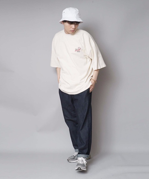 LB/S （エルビーエス）の「【Kellogg 's/ケロッグ 】サガラ刺繍　ビッグシルエット　バックプリント　ブランドロゴ　Tシャツ（Tシャツ/カットソー・メンズ・チャコールグレー/ホワイト/イエロー・LARGE/MEDIUM）」の9枚目の写真