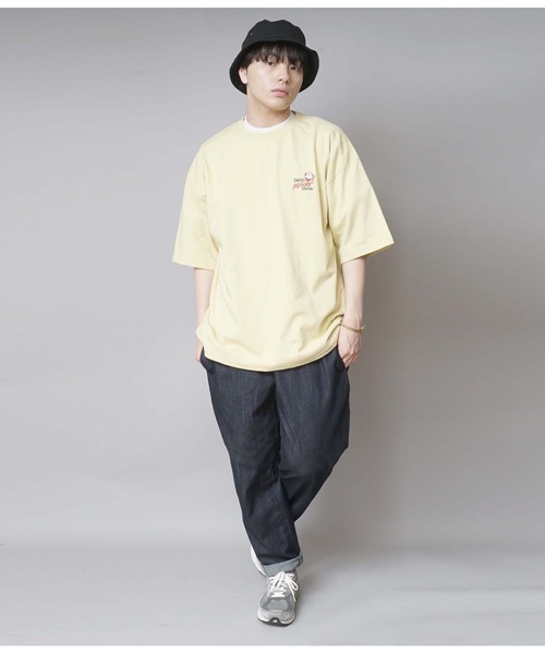 LB/S （エルビーエス）の「【Kellogg 's/ケロッグ 】サガラ刺繍　ビッグシルエット　バックプリント　ブランドロゴ　Tシャツ（Tシャツ/カットソー・メンズ・チャコールグレー/ホワイト/イエロー・LARGE/MEDIUM）」の18枚目の写真