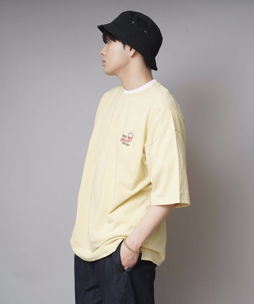 LB/S （エルビーエス）の「【Kellogg 's/ケロッグ 】サガラ刺繍　ビッグシルエット　バックプリント　ブランドロゴ　Tシャツ（Tシャツ/カットソー・メンズ・チャコールグレー/ホワイト/イエロー・LARGE/MEDIUM）」の22枚目の写真