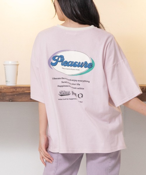 Mysa&Liina（ミーサリーナ）の「BACKプリントBIGT（Tシャツ/カットソー・レディース・オフホワイト/ピンク/ブルー/チャコールグレー・M）」の4枚目の写真