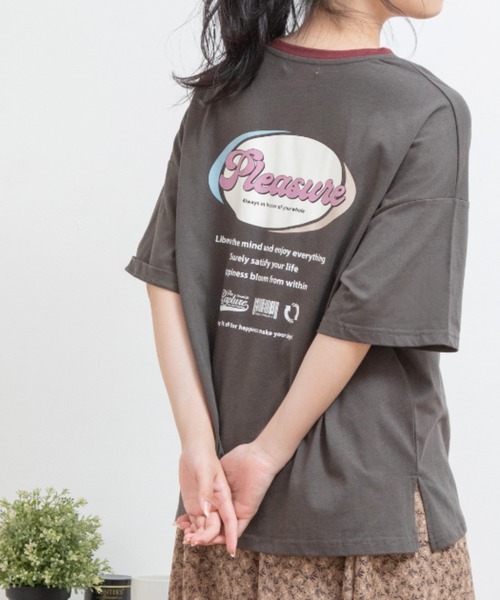 Mysa&Liina（ミーサリーナ）の「BACKプリントBIGT（Tシャツ/カットソー・レディース・オフホワイト/ピンク/ブルー/チャコールグレー・M）」の3枚目の写真