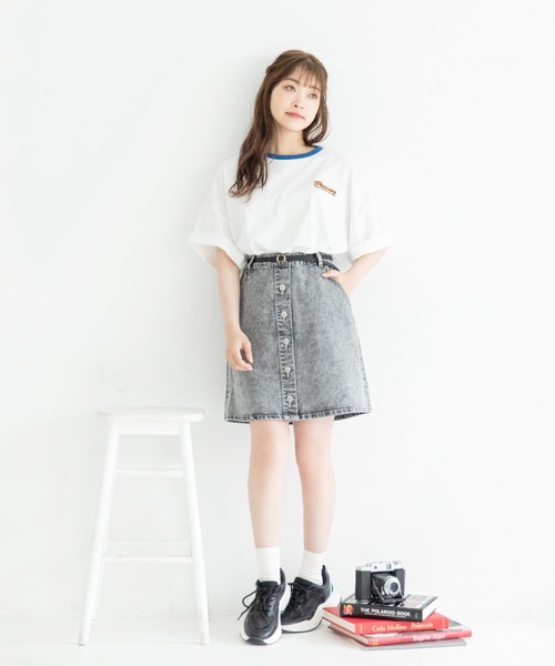 Mysa&Liina（ミーサリーナ）の「BACKプリントBIGT（Tシャツ/カットソー・レディース・オフホワイト/ピンク/ブルー/チャコールグレー・M）」の5枚目の写真