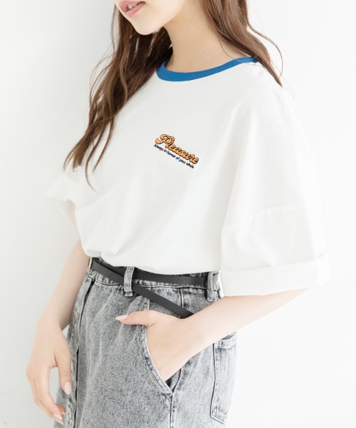 Mysa&Liina（ミーサリーナ）の「BACKプリントBIGT（Tシャツ/カットソー・レディース・オフホワイト/ピンク/ブルー/チャコールグレー・M）」の7枚目の写真