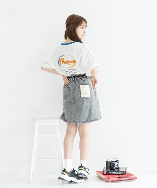 Mysa&Liina（ミーサリーナ）の「BACKプリントBIGT（Tシャツ/カットソー・レディース・オフホワイト/ピンク/ブルー/チャコールグレー・M）」の9枚目の写真