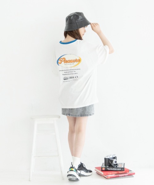 Mysa&Liina（ミーサリーナ）の「BACKプリントBIGT（Tシャツ/カットソー・レディース・オフホワイト/ピンク/ブルー/チャコールグレー・M）」の12枚目の写真