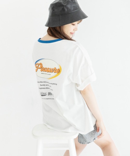 Mysa&Liina（ミーサリーナ）の「BACKプリントBIGT（Tシャツ/カットソー・レディース・オフホワイト/ピンク/ブルー/チャコールグレー・M）」の15枚目の写真