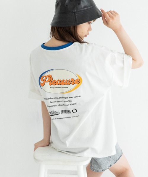 Mysa&Liina（ミーサリーナ）の「BACKプリントBIGT（Tシャツ/カットソー・レディース・オフホワイト/ピンク/ブルー/チャコールグレー・M）」の16枚目の写真
