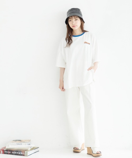 Mysa&Liina（ミーサリーナ）の「BACKプリントBIGT（Tシャツ/カットソー・レディース・オフホワイト/ピンク/ブルー/チャコールグレー・M）」の18枚目の写真