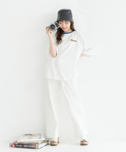 Mysa&Liina（ミーサリーナ）の「BACKプリントBIGT（Tシャツ/カットソー・レディース・オフホワイト/ピンク/ブルー/チャコールグレー・M）」の22枚目の写真