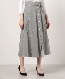 FUNALIVE | 【Cest Tout】ストライプ切り替え ラップスカート womens(スカート)