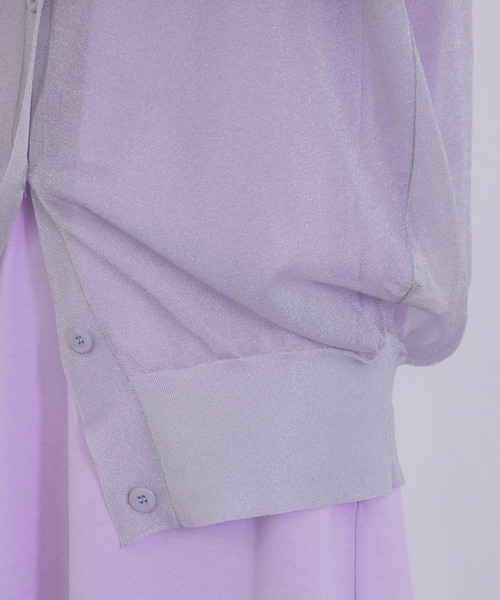 MADEMOISELLE ROPE'（マドモアゼル ロペ）の「シアーコクーンカーディガン（カーディガン/ボレロ・レディース・ベージュ/グレー・38）」の10枚目の写真