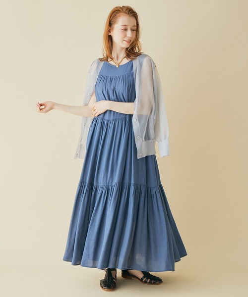 MADEMOISELLE ROPE'（マドモアゼル ロペ）の「シアーコクーンカーディガン（カーディガン/ボレロ・レディース・ベージュ/グレー・38）」の18枚目の写真