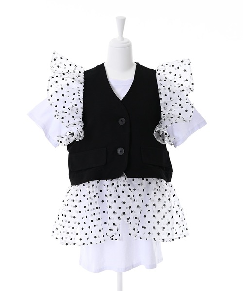 Narcissus（ナルシス）の「【Narcissus】ドットベストTセット（Tシャツ 