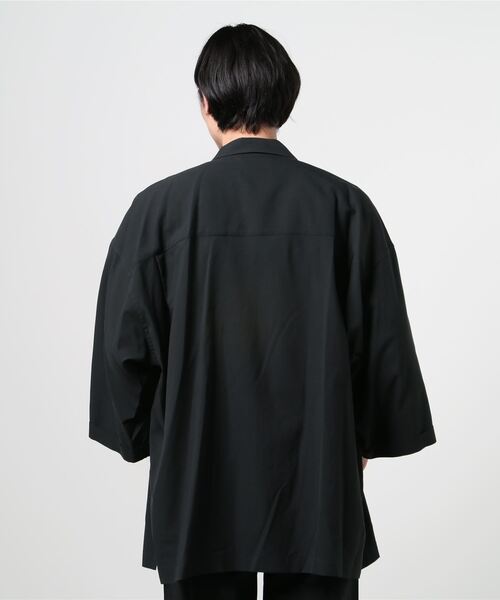 MAISON SPECIAL（メゾンスペシャル）の「《ユニセックスアイテム》エクストラプライムオーバーショートスリーブオープンカラーシャツ 【MAISON SPECIAL/メゾンスペシャル】（シャツ/ブラウス・メンズ・ブラック/グリーン/パープル/イエロー・1/0/2）」の5枚目の写真