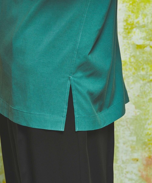 MAISON SPECIAL（メゾンスペシャル）の「《ユニセックスアイテム》エクストラプライムオーバーショートスリーブオープンカラーシャツ 【MAISON SPECIAL/メゾンスペシャル】（シャツ/ブラウス・メンズ・ブラック/グリーン/パープル/イエロー・1/0/2）」の9枚目の写真