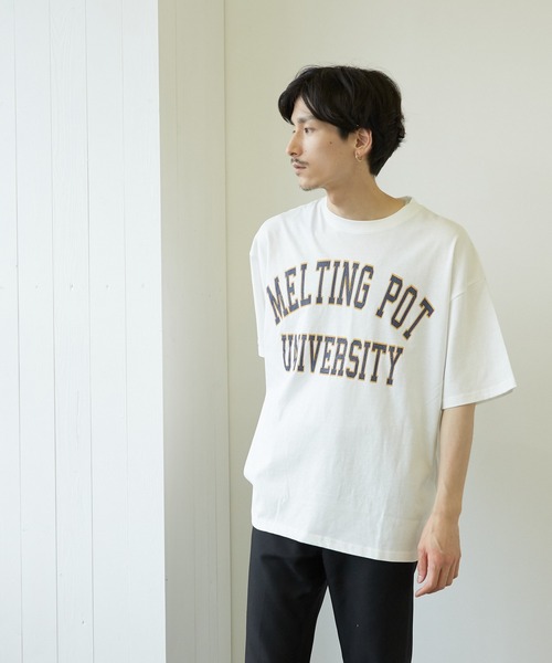 VIBGYOR BY AS】カレッジプリントTEE(RE)（Tシャツ/カットソー